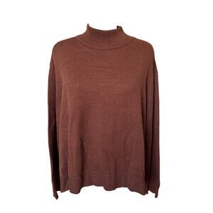 11 Honore NWT Mila Boxy Sweater Women’s Size XL Brown Knit Luxe Casual